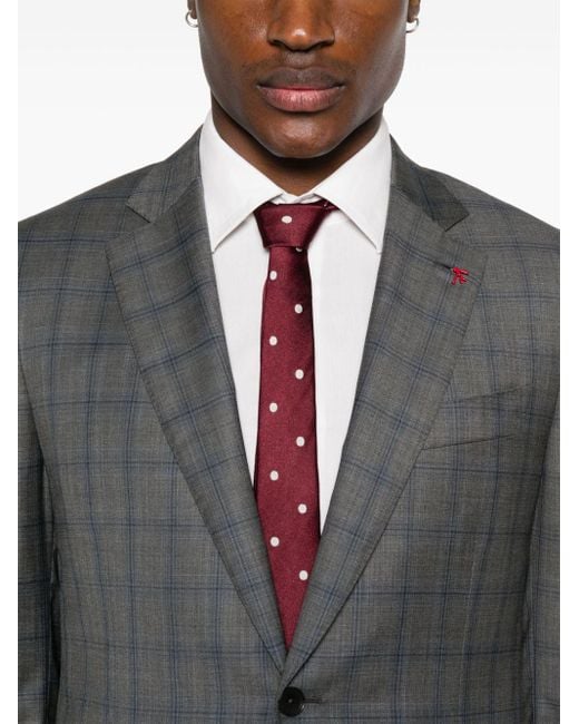 Isaia Gray Single-breasted Suit for men