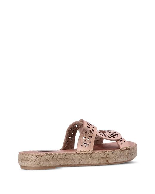 Karl Lagerfeld Pink Souk Interlok Loop Espadrille Slides