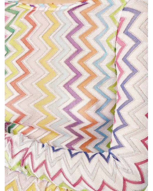 Missoni White Long-Sleeve Mini Dress
