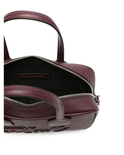 Karl Lagerfeld ロゴエンボス ハンドバッグ Purple