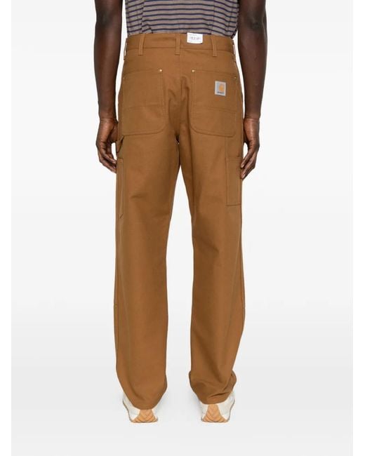 Carhartt White Logo-Patch Trousers for men