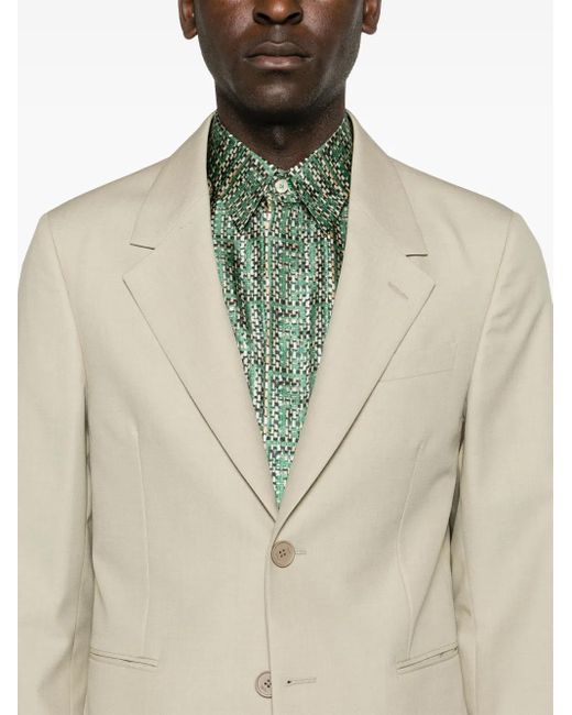 Fendi Natural Single-Breasted Blazer for men