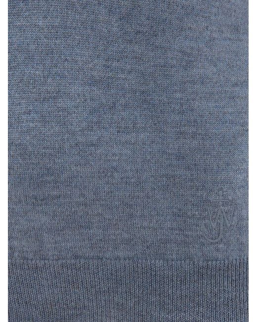 J.W. Anderson Blue Flared-Cuff Logo Pullover
