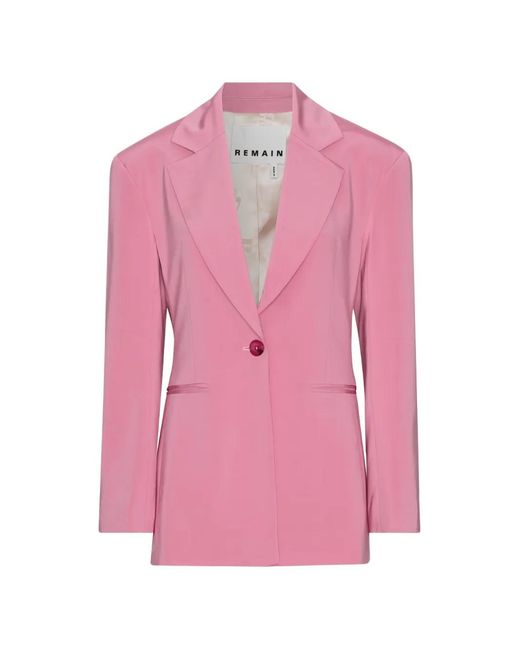 Remain Pink Single-Breasted Blazer