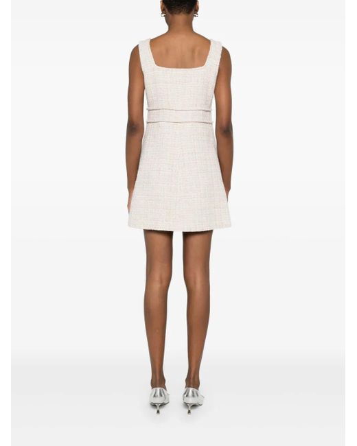 Maje Tweed Mini-Jurk in het Wit Lyst NL - Main Image