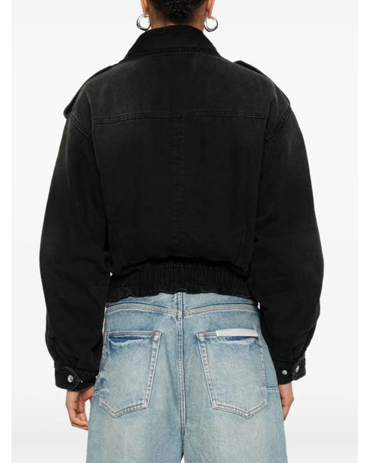Isabel Marant Black Zip-Fastening Bomber Jacket