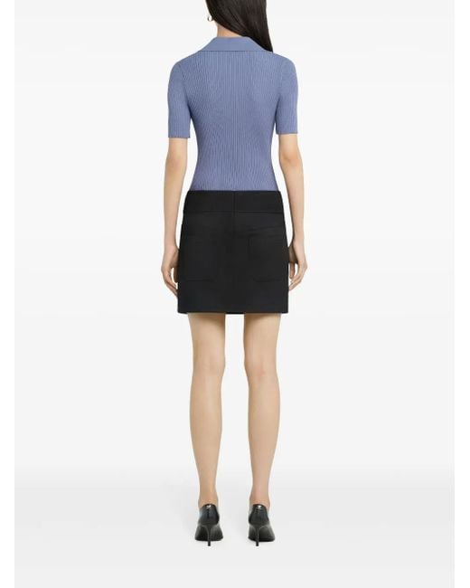 Courreges Blue Iconic Polo Top