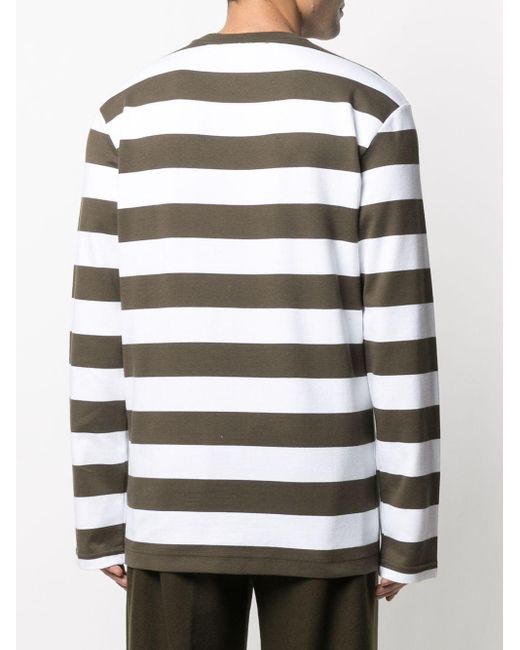 Daily Paper Gestreepte Sweater in het Groen Lyst NL