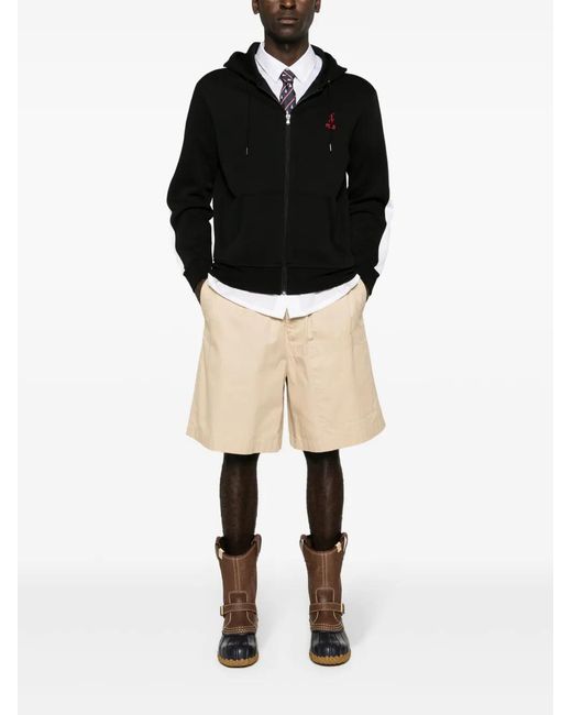 Polo Ralph Lauren Black Polo Pony Zip-up Hoodie for men