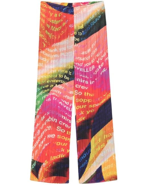 Pleats Please Issey Miyake Pink Pantalon Voyager