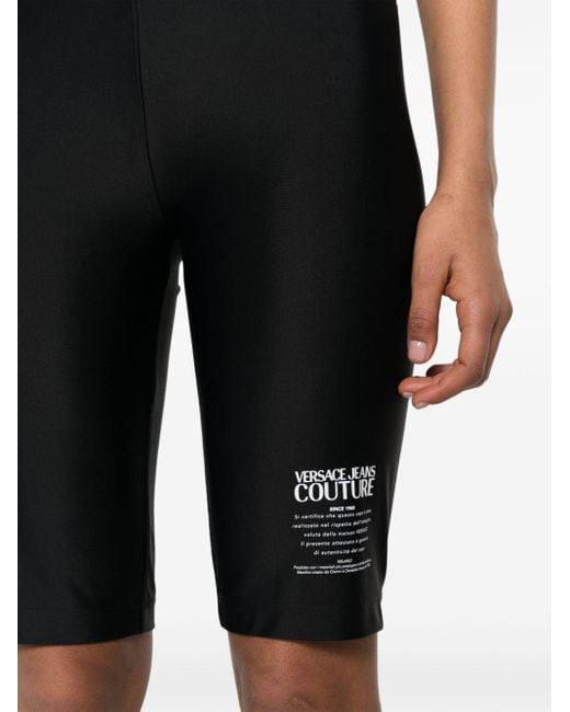 Shorts da ciclismo Warranty di Versace in Black