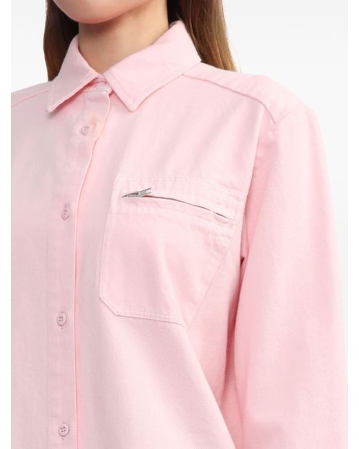 Camisa Tina con logo bordado A.P.C. de color Pink