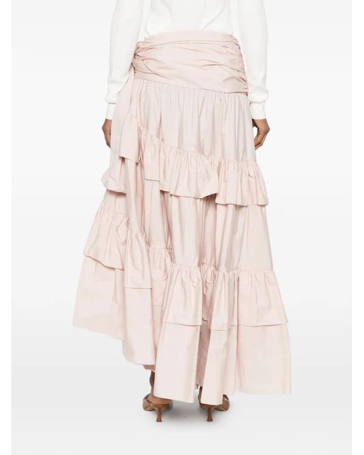 Chloé Pink Long Ruffled Skirt