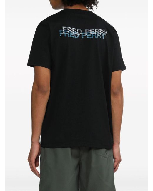 メンズ Fred Perry ロゴ Tシャツ Black