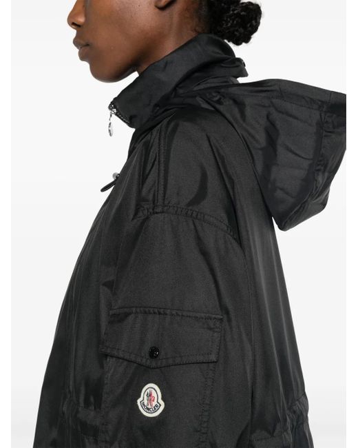 Moncler Black Adhemar Drawstring-Waist Parka