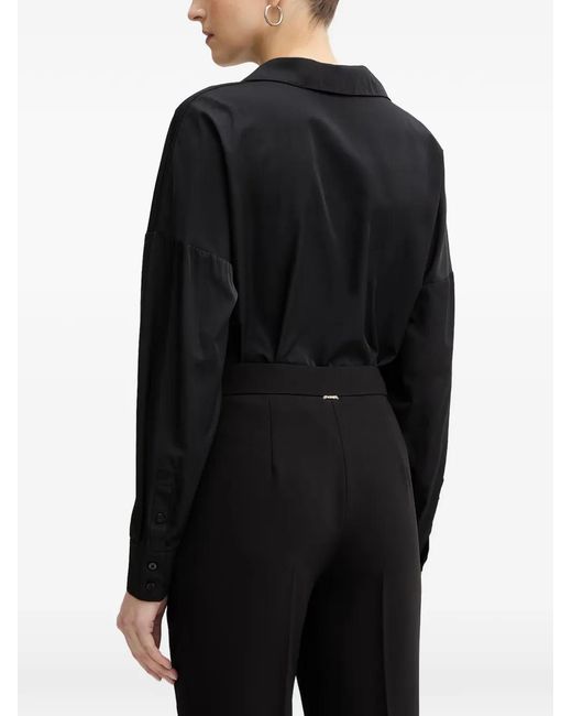 Guess Black Shirt-Collar Bodysuit