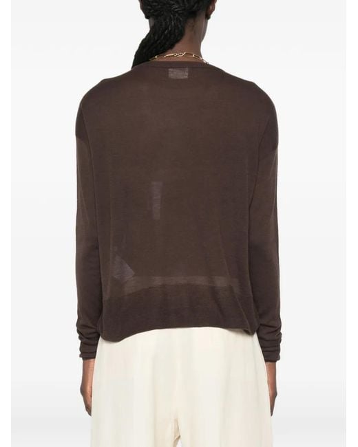 Closed Brown Fine-Knit Long-Sleeve Sweater