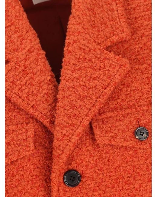 Saint Laurent Orange Single-Breasted Jacket