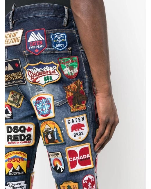 DSquared² Jeans Met Patch in het Blue voor heren