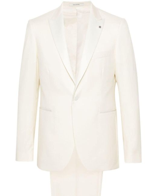 Tagliatore White Peak-lapels Single-breasted Suit for men