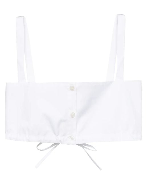 Fabiana Filippi White Sleeveless Top