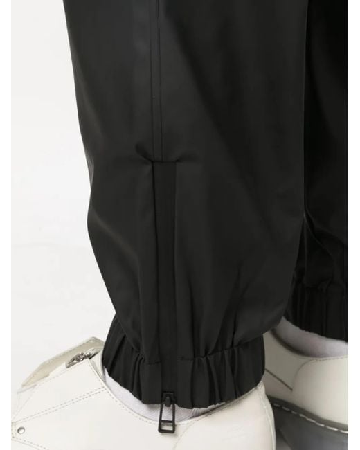 Rains Black Drawstring Elasticated Trousers for men