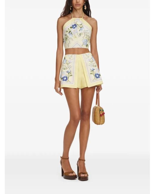 Self-Portrait Yellow Ruffled Top