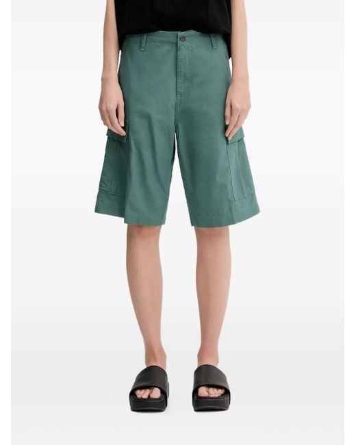 Carhartt Green Cargo-Pocket Shorts