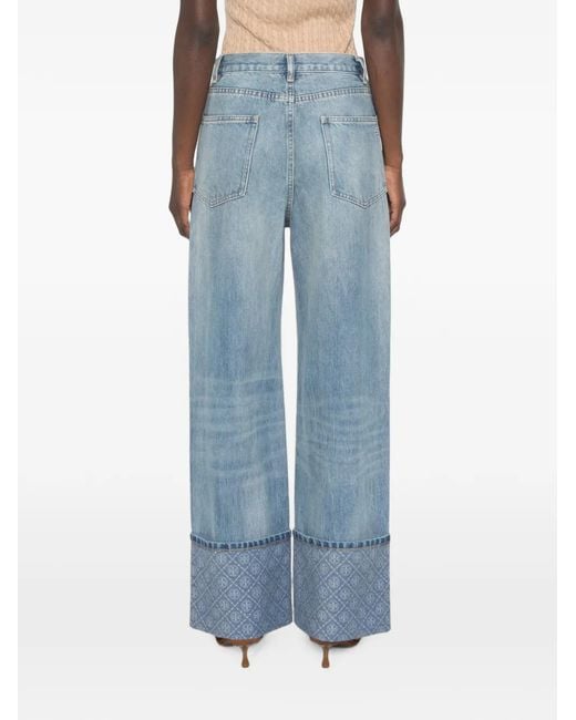 Vaqueros Rectos Tory Burch de color Blue