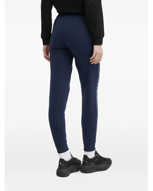 EA7 Blue Side-Logo Track Pants