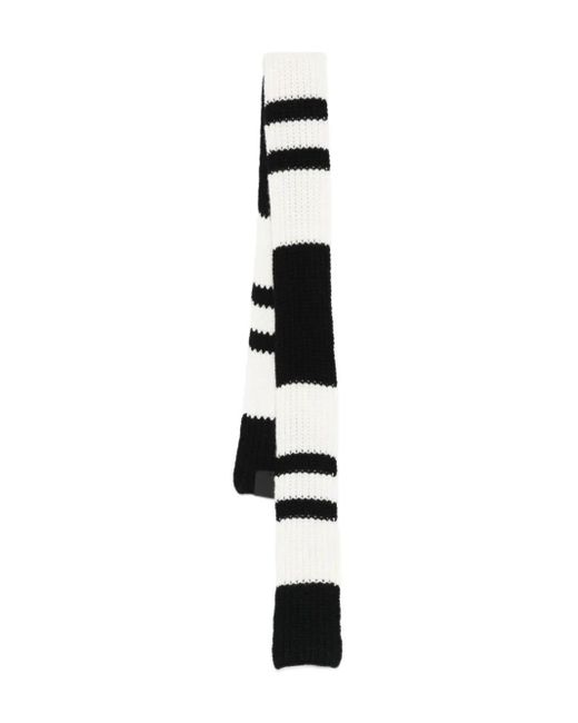 N°21 White Gestreifter Schal
