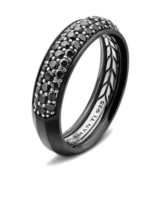 David Yurman White Titanium Diamond Ring for men