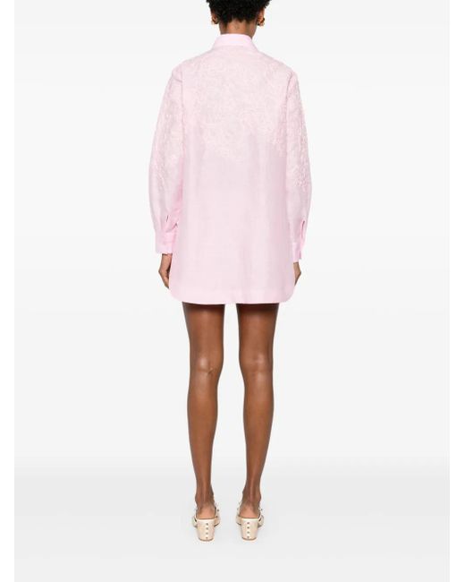 Camicia Con Ricamo di Ermanno Scervino in Pink