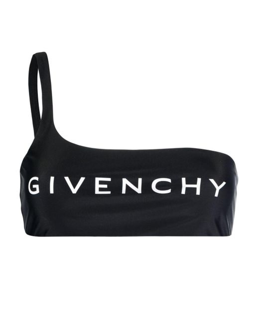 Givenchy Black Logo-print Bikini Top