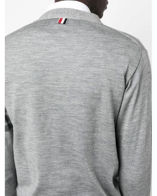 Thom Browne Vest Met V-Hals in het Gray voor heren