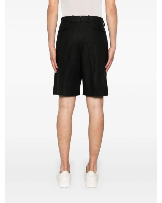 メンズ Agnona Linen Shorts Black