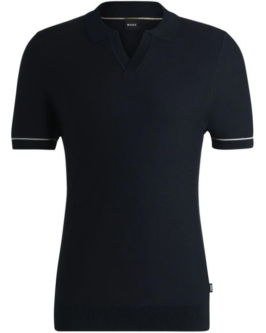 Boss Black V-Neck Polo Shirt for men