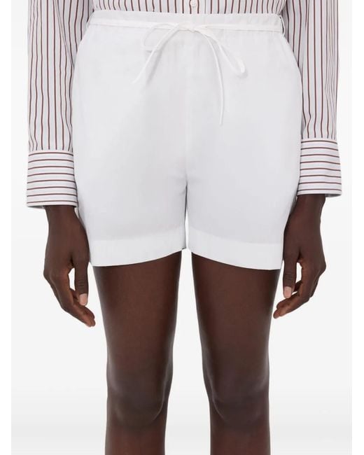 Loulou de Saison White Malone Drawstring Shorts