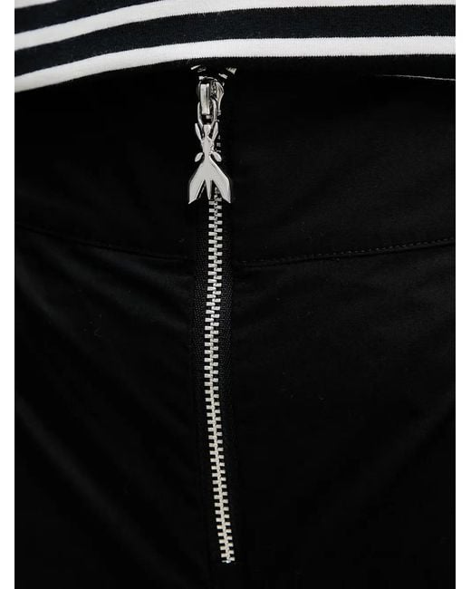 Patrizia Pepe Black Pleated-Detail Turn-Up Shorts