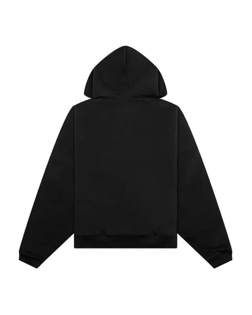 Willy Chavarria Black Zip-Up Hoodie for men