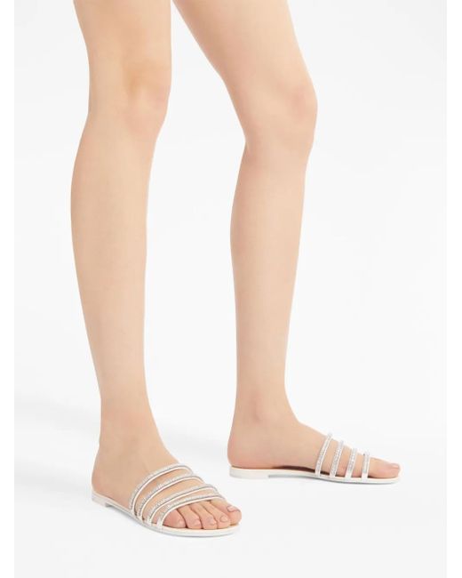 Giuseppe Zanotti White Iride Crystal-Embellished Sandals