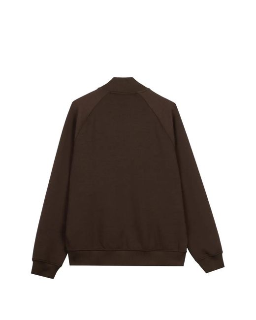 Karl Lagerfeld Brown Logo-Pattern Zip-Up Jacket for men