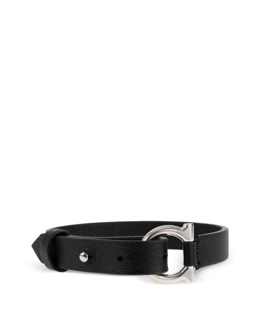 Ferragamo White Gancini Bracelet for men