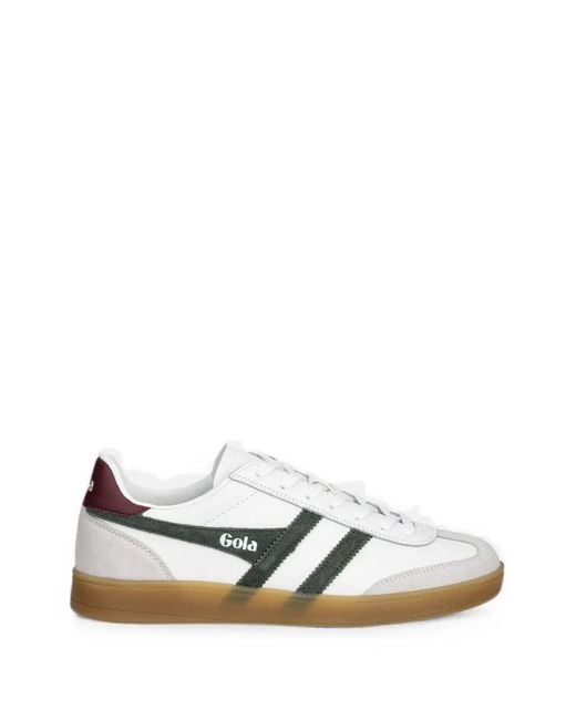 Gola White Viper Contrast-Trim Logo-Patch Sneakers for men