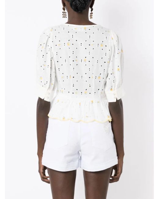 Lethicia Bronstein Margarida Blouse in het White