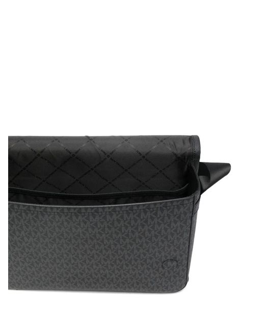 Michael Kors Black Monogram-Pattern Laptop Bag for men