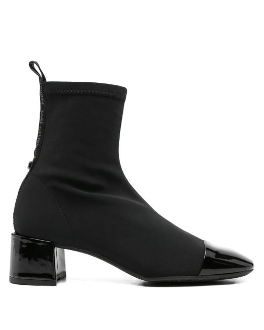 Pedro Miralles Black Cap-Toe Sock Boots