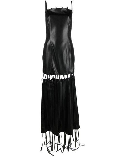 Vestido largo Clary con aberturas Nanushka de color Black