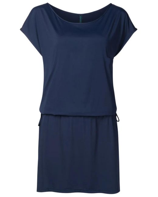 Lygia & Nanny Blue Shiva Tie-Fastening Mini Dress