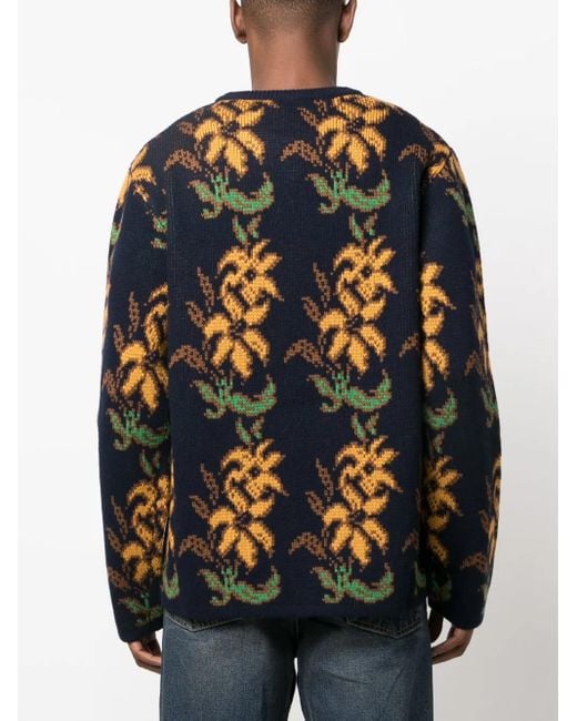 Etro Blue Crew Neck Sweater for men